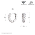 Specifiche dettagliate su dimensioni e peso per orecchini a cerchio in argento 925 - Argento (5.5mm)