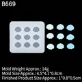Stampo in silicone a 9 fori mini nuvola per resina e creazione di cioccolatini - 1# Trasparente - Nuvola a 9 Fori (B669)