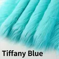 Luxury Tiffany Blue long pile faux fur fabric strip for DIY handmade crafts and decor - 5cm Width * 180cm / Teal Blue