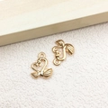 Golden swan-shaped metal pendants for DIY jewelry making, set of two pieces - 1pc Swan Charm
