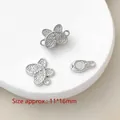 Silberner Schmetterlings-Magnetverschluss mit Strasssteinen für DIY-Schmuckherstellung - 9# Platinfarbener Schmetterlings-Magnetverschluss