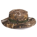 Tactical jungle camouflage boonie hat with wide brim and metal ventilation eyelets - Army Green Leaf