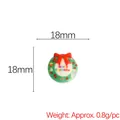 Charm couronne de Noël en résine avec nœud rouge et texte, diamètre de 18 mm - Environ 2 cm / N° 10-Couronne de Noël