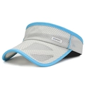 Visiera parasole per bambini in rete grigia e blu con dettaglio logo sportivo - Regolabile / Grigio chiaro