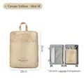 Sac de rangement compressif jaune crème, taille M 35x28cm pour valise de 24 pouces - M (35x28cm) / crème