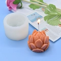 Stampo in silicone a loto 3D per candele e saponi fai-da-te con petali realistici - Stile Loto