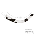 Plush cow print tail accessory with elastic loop for Halloween costume, 32cm length - 32cm Regular Tail / Cow Print