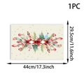 Detail showing 44x29.5cm dimensions of Nutcracker Christmas placemat for table decor - 1 Piece