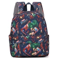 Zaino blu navy per bambini con stampa Marvel Heroes e personaggi come Spider-Man - Stile Eroe dei Cartoni Animati