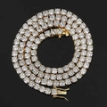 Gold Zirconia Necklace / Width 4mm, Length 40cm / Gold