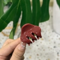 Pinza para el pelo de acetato en color marrón rojizo con estilo francés elegante - Rojo Oscuro