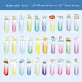 30-piece watercolor floral ruler bookmarks set with 95x22mm flower designs - Watercolor Floral