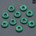 Green striped malachite donut beads for DIY necklace jewelry making accessories - 18mm Synthetic Malachite (Single)