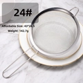 Passoire à maille fine en inox modèle 24# avec long manche, taille 43x24,5cm - Passoire Économique 24cm
