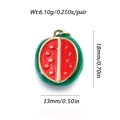 Watermelon fruit charm pendant with dimensions 18mm by 13mm and 6.10g weight details - 17-Watermelon Pulp