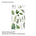 Waterproof PET fern leaves stickers for DIY scrapbooking and artistic journal decoration - Fern Leaf (1 Sheet)