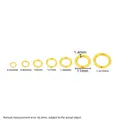 Anillas de acero inoxidable para bisutería en varios tamaños de 4mm hasta 11mm - 0.6x4mm / Oro de 18K