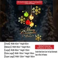 Size chart for golden Christmas snowflake static window stickers showing five dimensions - SDUV-274B [Static Glue-free] / Small [40*60CM]