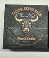 Sandalwood Pine and Cedar scented tallow beard balm for men 60g in black tin - 60g Pine & Cedar Tallow Beard Balm