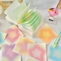 Thick sticky memo pad featuring artistic pastel gradient halo textures in a square format - Star Gradient Style
