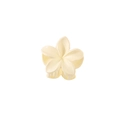 Molla per capelli a forma di fiore color crema minimalista con finitura in resina lucida - Bianco Crema Lucido