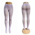 Détail du motif à losanges évidés lavande sur un collant en maille élastique à taille haute - Taille Unique (40-75kg) / Lavande
