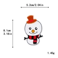 DIY snowman embroidery patch with orange top hat and red scarf, size 5.2x8.1cm - 5.2x8.1cm / 11136-Scarf Snowman