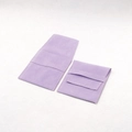 Lavender purple microfiber suede jewelry storage pouch with soft flap closure - Taro Purple