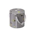 Portable gray folding basin with sheep pattern and dual zipper handles for camping - Tall with Lid / Tall Grey Sheep with Lid