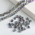 8mm butterfly shaped AB coated crystal glass beads for DIY jewelry and nail art - Amethyst
