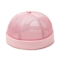 Pink breathable mesh docker hat for summer, stylish outdoor hip hop miki hat for unisex - Pink