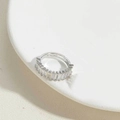 Französischer Vintage Silberring mit Zirkonia Baguette-Steinen im Minimal-Design - Quadratischer Weißer Zirkonia (JZ0265)