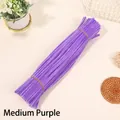 DIY medium purple plush craft pipe cleaners bundle for handmade creative art projects - Approx 100Pcs (High Density) / Medium Purple