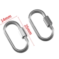 Polished stainless steel oval connector link for DIY jewelry making, size 25mm by 14mm - 03 Oval Hexagon Connector - Steel Color