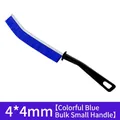 Blauwe spleetborstel met lange zwarte steel en dichte borstels voor tegels en voegen - Blauwe borstels spleetborstel (Bulkverpakking)
