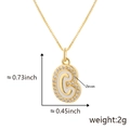 Golden letter C pendant necklace with white enamel inlay and shimmering zircon border - C Gold Pendant Only (Without Chain)