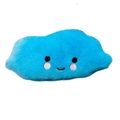 Blue cloud plush squeaky toy with embroidered smile for dogs and cats - Blue Cloud