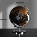 Modern black and gold globe ornament with 24cm height for Nordic living room decor - 20cm Black And Gold English Ball With White Luo Stand