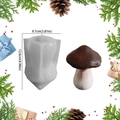 3D mushroom silicone mold for resin candles with clear height and width measurements - Silicone / 3D Mushroom-Tall