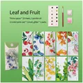 Set de marque-pages aquarelle avec motifs botaniques et carte de 12 couleurs de peinture - Le magicien d'Oz vert
