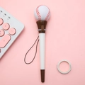 Penna gel creativa a forma di baseball con punta morbida e corpo conico antistress - Penna Saltante da Baseball