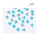 Aurora teal heart shaped nail charms size 6x6mm for professional DIY manicure art - A255 Heart Shape Blue Aurora