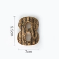 Rustic wood number 8 ornament with natural bark texture for vintage DIY home decoration - Number 8
