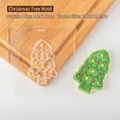 Christmas tree fondant cookie stamp set with acrylic mold and green tree biscuit - QA0365-Christmas Tree Embosser