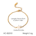 Rosa Edelstein Feine Kette Armband (HC-B20151) Gold