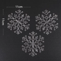 Three-piece set of transparent acrylic snowflake hanging ornaments, 11cm size for Christmas - Transparent Christmas Snowflake Ornaments 11cm (Set of 3)