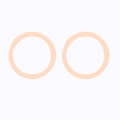 Minimalist geometric hollow triangle stud earrings in matte light orange finish - Hollow Round / Rose Gold