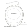 Silver layered waist chain with heart pendants, 65-95cm adjustable length, 39g weight - E05-2 Silver Multi-layer Heart Pendant Waist Chain