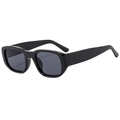 Vintage Sonnenbrille mit schwarzem Rahmen und dunklen Gläsern für Hip-Hop Streetwear - Glänzend Schwarz