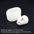 Stampo in silicone per coniglietto 3D per mousse al cioccolato con trama di pelliccia - Piccolo (Trasparente) 15-244